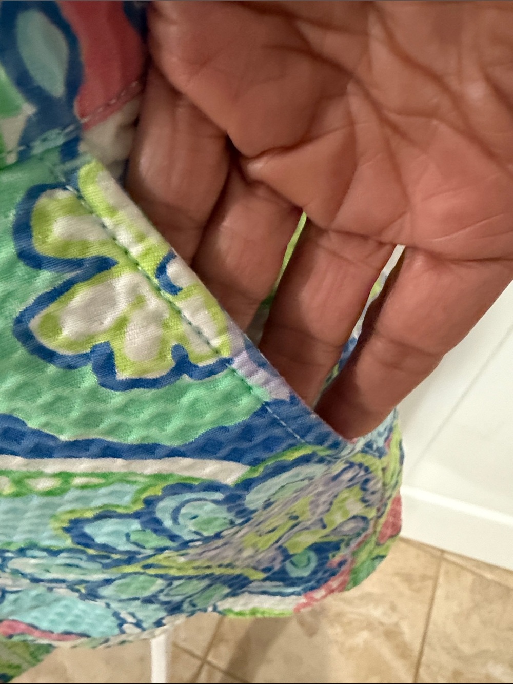 Lilly Pulitzer Multicolor Paisley Seersucker Shorts — Pink, Blue & Green - Picture 5 of 6
